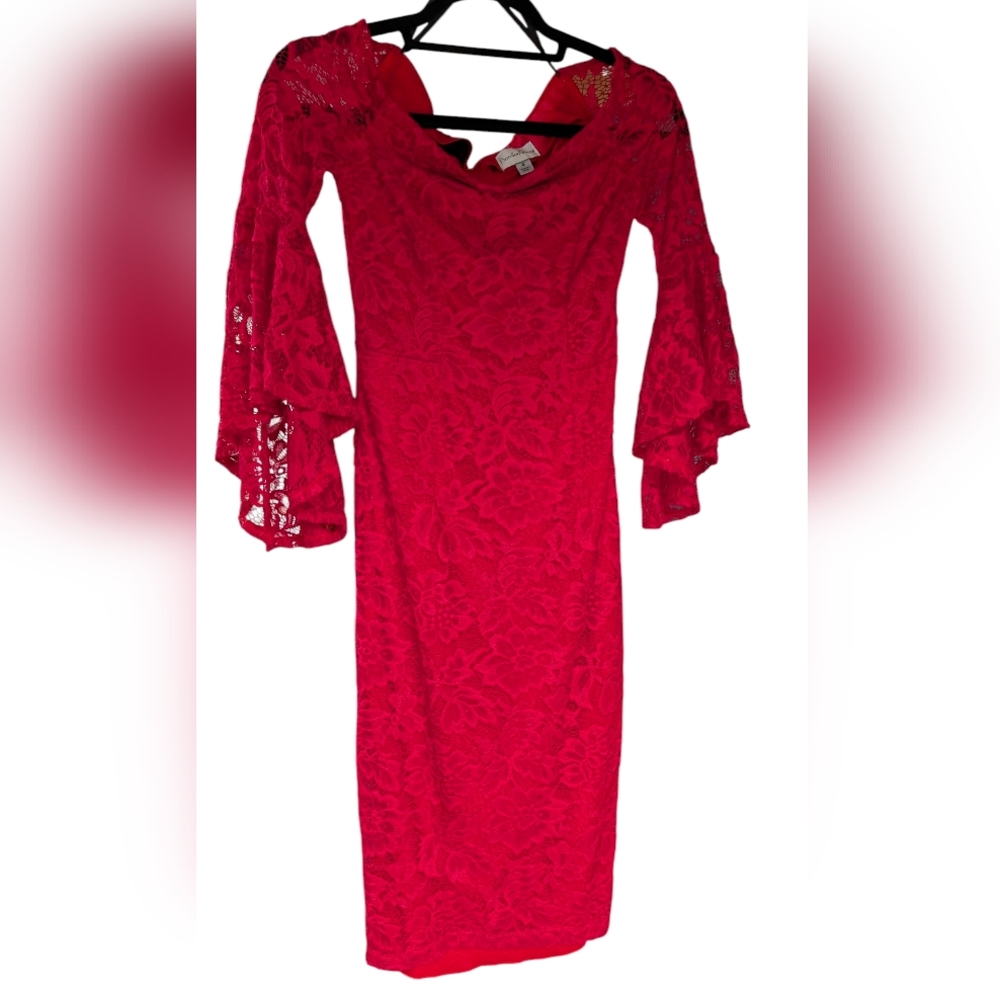 Elegant Red Lace Dress